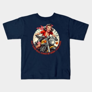 Biker Girl Kids T-Shirt